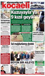 Kocaeli Demokrat gazetesi 1. sayfa