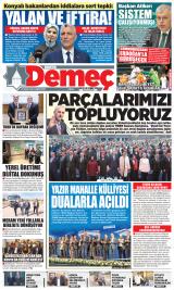Konya Demeç gazetesi 1. sayfa