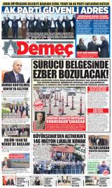 Konya Demeç gazetesi 1. sayfa