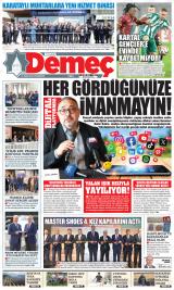 Konya Demeç gazetesi 1. sayfa