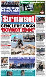 Konya Sürmanşet gazetesi 1. sayfa