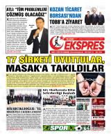 Kozan Ekspres gazetesi 1. sayfa