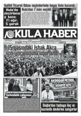 Kula Haber gazetesi 1. sayfa