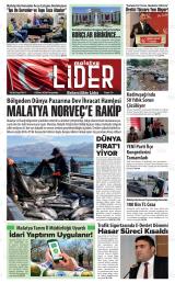 Malatya Lider gazetesi 1. sayfa