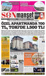 Malatya Sonmanşet gazetesi 1. sayfa