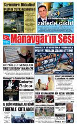 Manavgat'ın Sesi gazetesi 1. sayfa