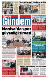Manisa'da Gündem gazetesi 1. sayfa