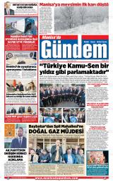 Manisa'da Gündem gazetesi 1. sayfa