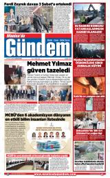 Manisa'da Gündem gazetesi 1. sayfa