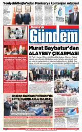 Manisa'da Gündem gazetesi 1. sayfa