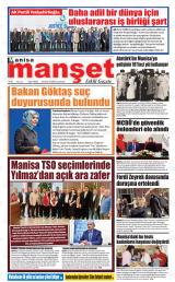 Manisa Manşet gazetesi 1. sayfa
