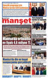 Manisa Manşet gazetesi 1. sayfa
