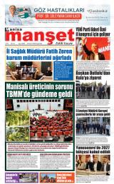 Manisa Manşet gazetesi 1. sayfa