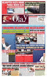 Manisa Olay gazetesi 1. sayfa