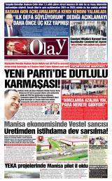 Manisa Olay gazetesi 1. sayfa
