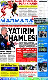 Marmara Bölge gazetesi 1. sayfa