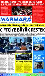 Marmara Bölge gazetesi 1. sayfa