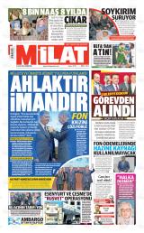Milat gazetesi 1. sayfa