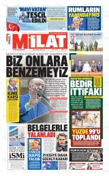 Milat gazetesi 1. sayfa