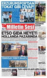 Milletin Sesi gazetesi 1. sayfa