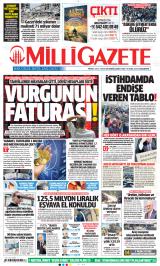 Milli Gazete gazetesi 1. sayfa