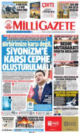 Milli Gazete gazetesi 1. sayfa