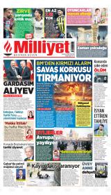 Milliyet gazetesi 1. sayfa