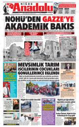 Niğde Anadolu Haber gazetesi 1. sayfa