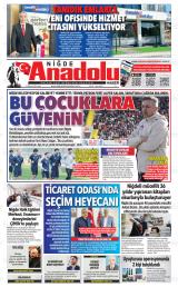 Niğde Anadolu Haber gazetesi 1. sayfa
