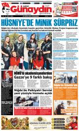 Niğde Günaydın gazetesi 1. sayfa
