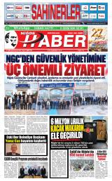 Niğde Haber gazetesi 1. sayfa