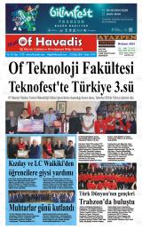 Of Havadis gazetesi 1. sayfa