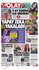 Olay gazetesi 1. sayfa