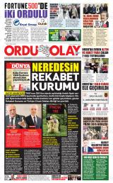Ordu Olay gazetesi 1. sayfa