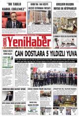 Ordu Yeni Haber gazetesi 1. sayfa