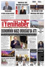 Ordu Yeni Haber gazetesi 1. sayfa