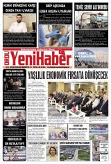 Ordu Yeni Haber gazetesi 1. sayfa