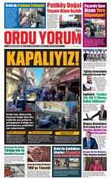 Ordu Yorum gazetesi 1. sayfa