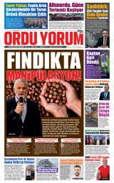 Ordu Yorum gazetesi 1. sayfa