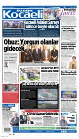 Özgür Kocaeli gazetesi 1. sayfa