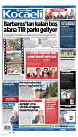Özgür Kocaeli gazetesi 1. sayfa