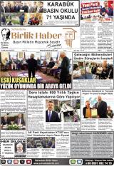 Safranbolu Birlik Haber gazetesi 1. sayfa