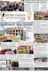 Safranbolu Birlik Haber gazetesi 1. sayfa