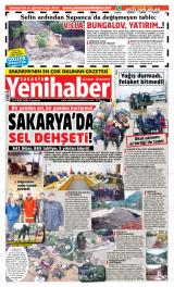 Sakarya Yenihaber gazetesi 1. sayfa