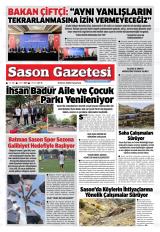 Sason gazetesi 1. sayfa