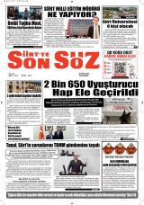 Siirt’te Son Söz gazetesi 1. sayfa