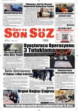 Siirt’te Son Söz gazetesi 1. sayfa