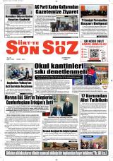 Siirt’te Son Söz gazetesi 1. sayfa