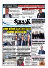 Şırnak Haber gazetesi 1. sayfa