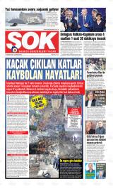 Şok gazetesi 1. sayfa